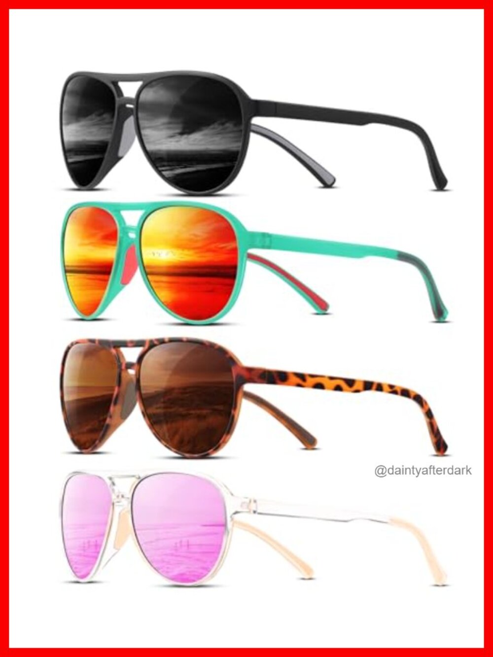 Polarized Aviator Sunglasses UV400 Protection Sports Running